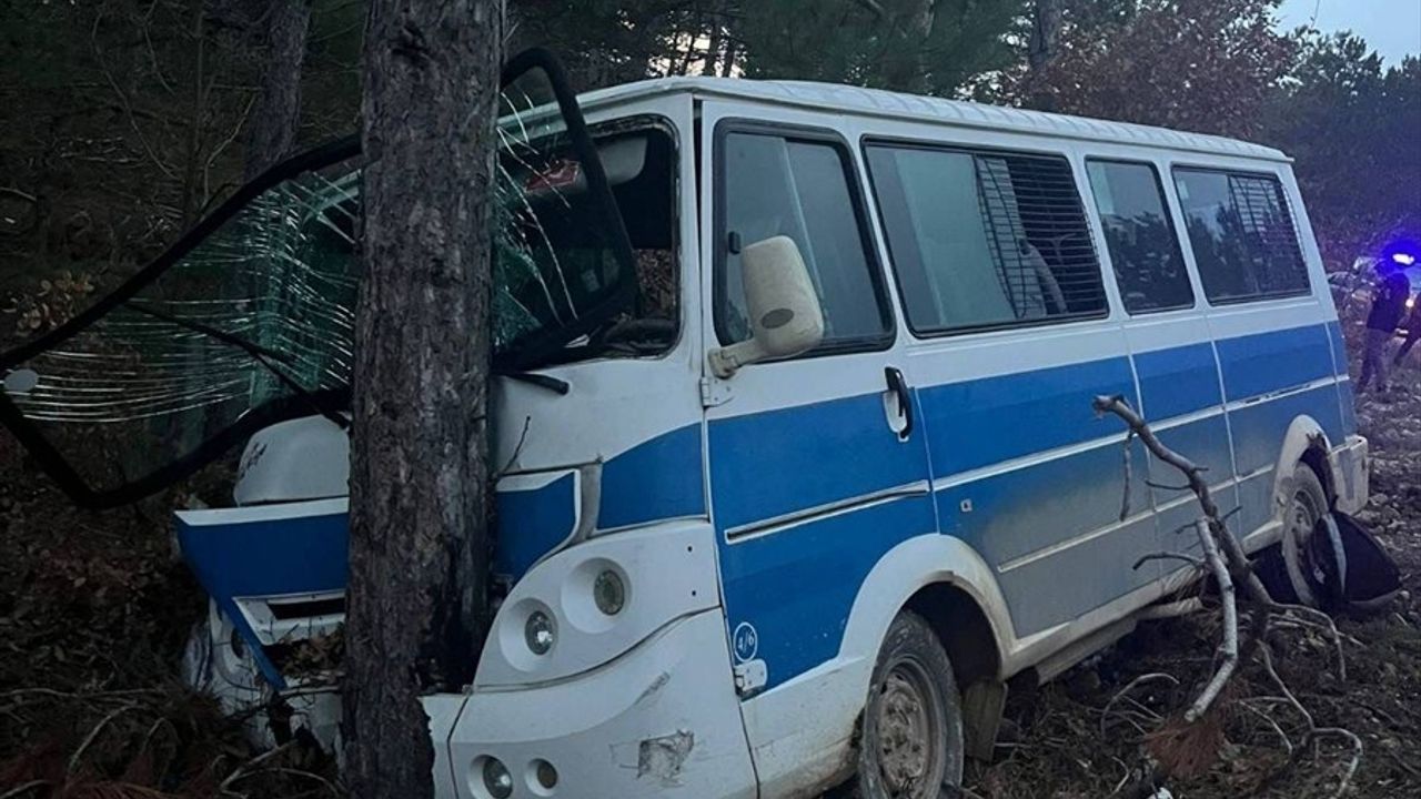 Bilecik'te Minibüs Ağaca Çarptı, 5 Yolcu Yaralandı