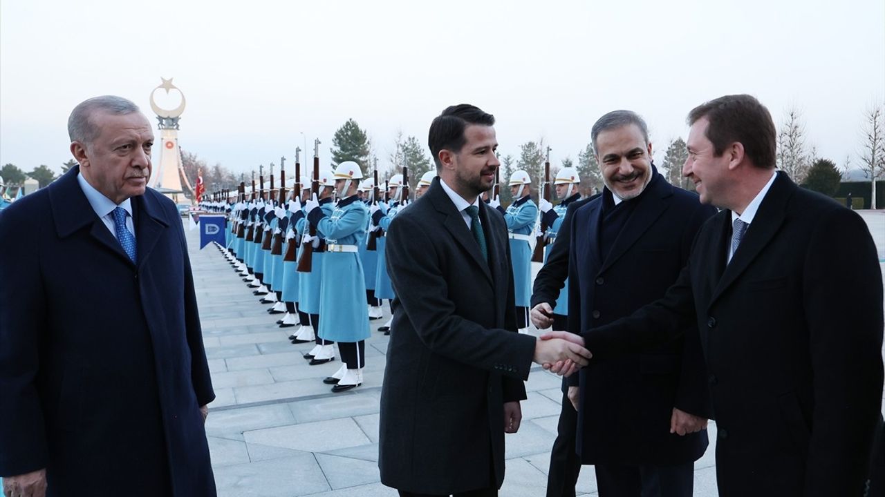 Cumhurbaşkanı Erdoğan, Karadağ Cumhurbaşkanı Milatoviç'i Resmi Törenle Karşıladı