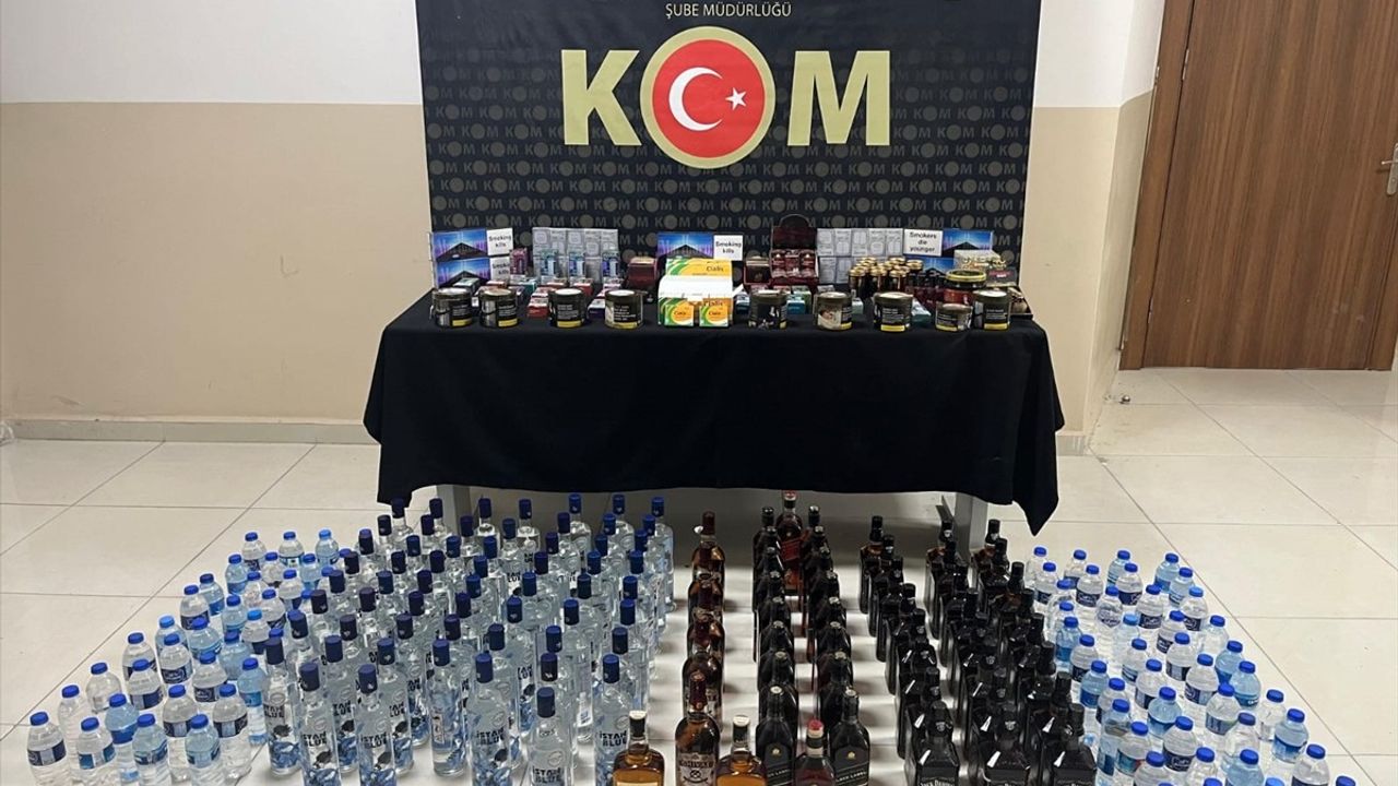 Hatay'da 1284 Litre Sahte İçki ve Kaçak Ürünler Ele Geçirildi