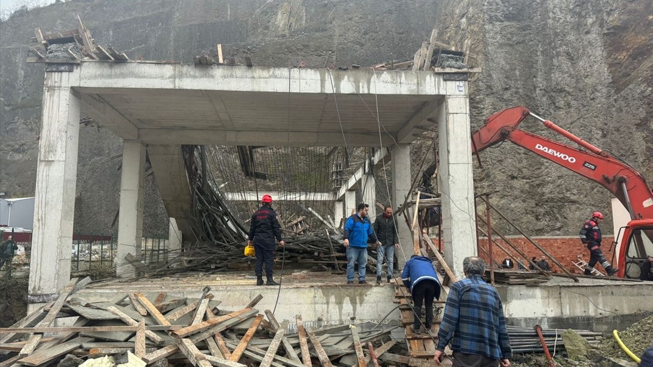 Trabzon'da İnşaatta Çökme: 1 Ölü, 3 Yaralı