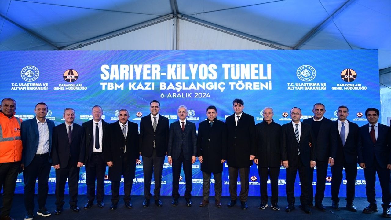 Ulaştırma ve Altyapı Bakanı Uraloğlu, Sarıyer-Kilyos Tüneli Kazı Töreninde Konuştu