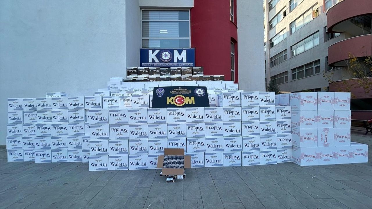 Adana'da 7 Milyon 50 Bin Makaron Ele Geçirildi