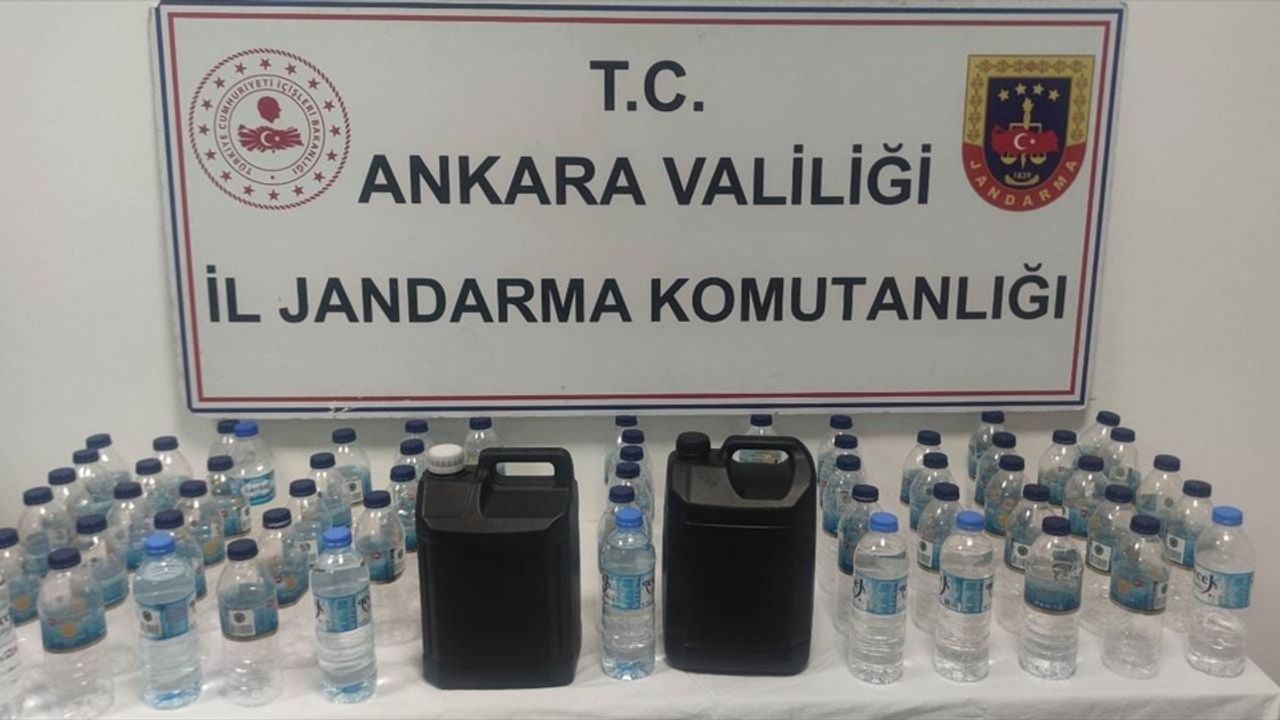 Ankara'da Sahte İçki Üreten Şüpheli Gözaltına Alındı
