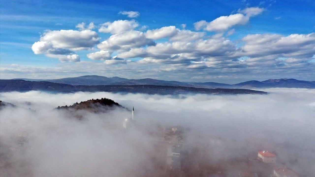 Kastamonu'da Dronla Görüntülenen Etkili Sis