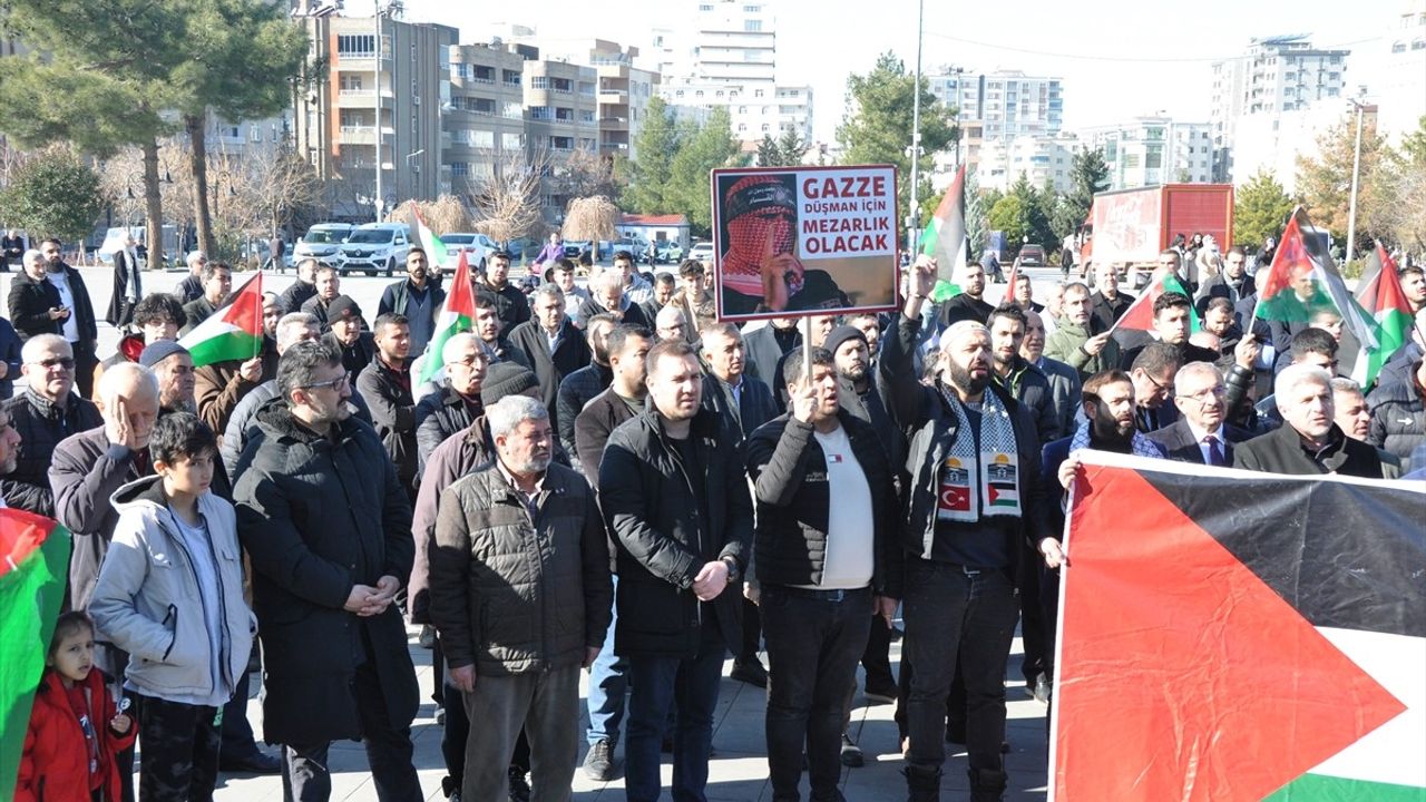 Mardin'de İsrail'in Gazze'ye Yönelik Saldırıları Protesto Edildi