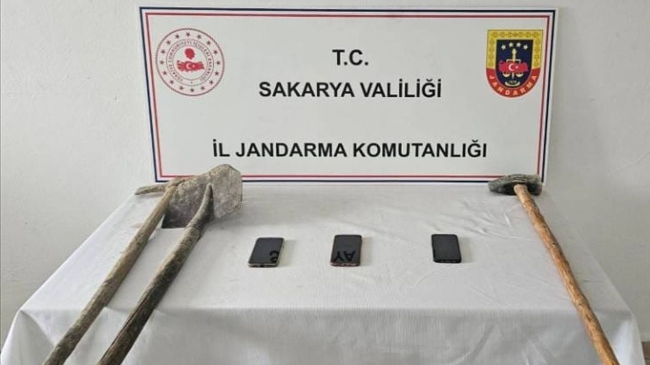 Sakarya'da Fotokapan ile Kaçak Kazı Yapan 11 Şüpheli Yakalandı