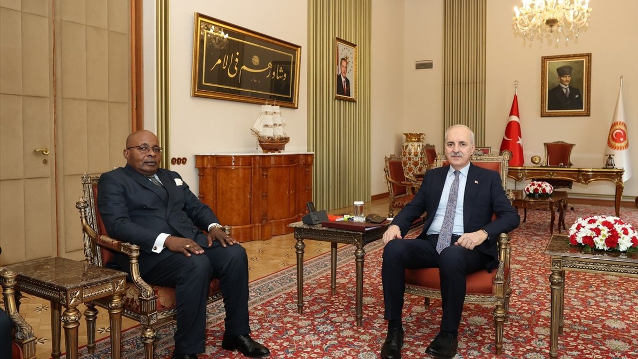 TBMM Başkanı Numan Kurtulmuş, Ekvator Ginesi Büyükelçisi Jose Esono Micha Akeng'i Kabul Etti