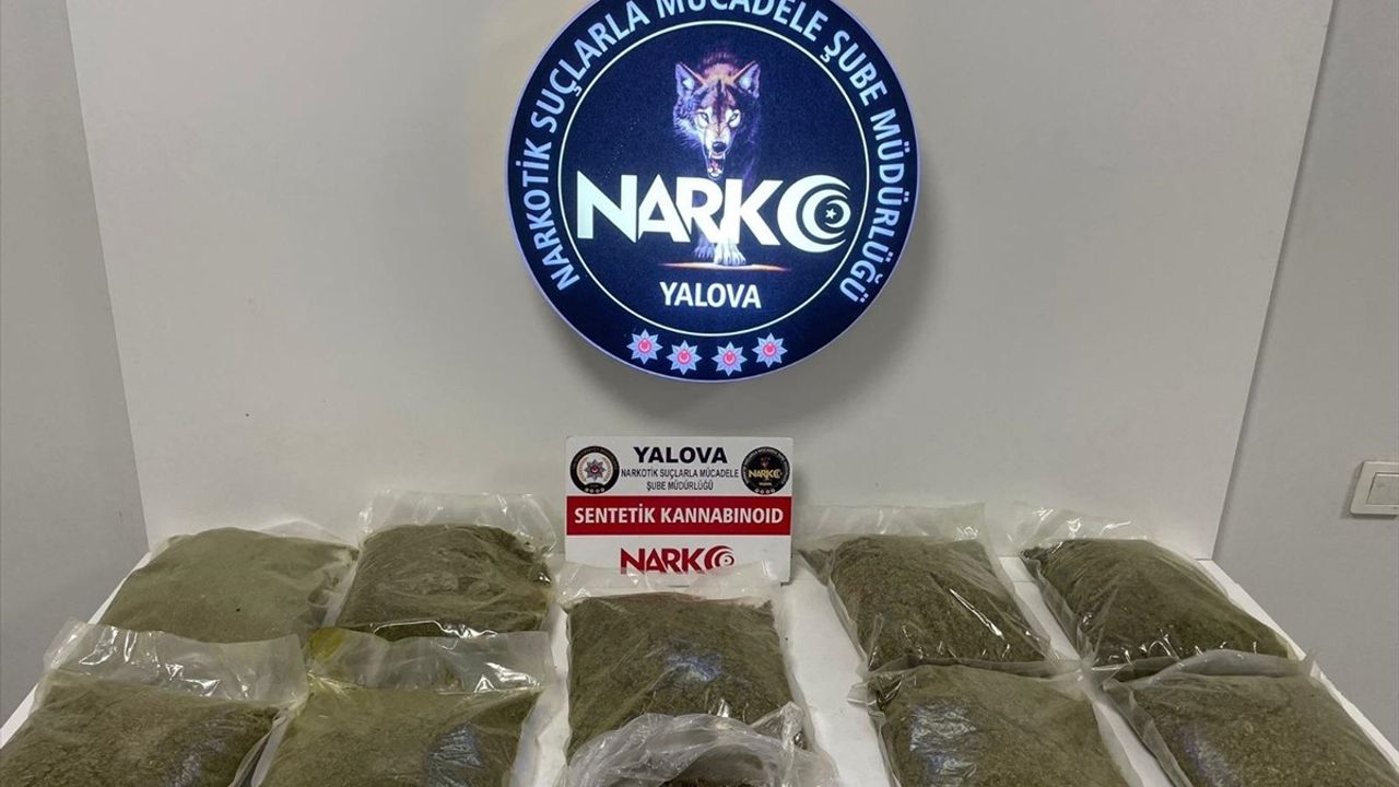 Yalova'da 9 Kilo 730 Gram Sentetik Uyuşturucu Ele Geçirildi