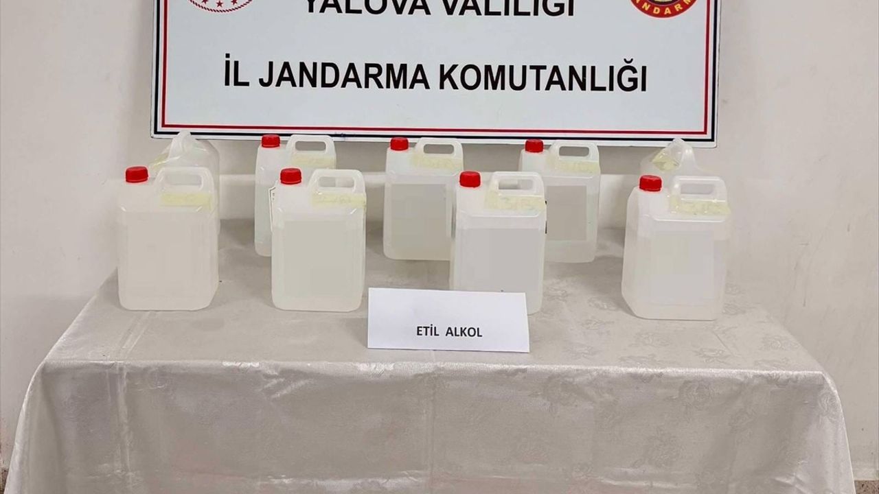 Yalova'da Yüzey Temizleyici Bidonlarında 45 Litre Etil Alkol Ele Geçirildi