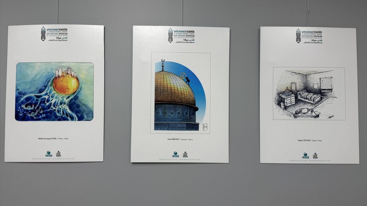6. Uluslararası Mirasımız Kudüs Karikatür Yarışması'nda Ödüller Sahiplerini Buldu