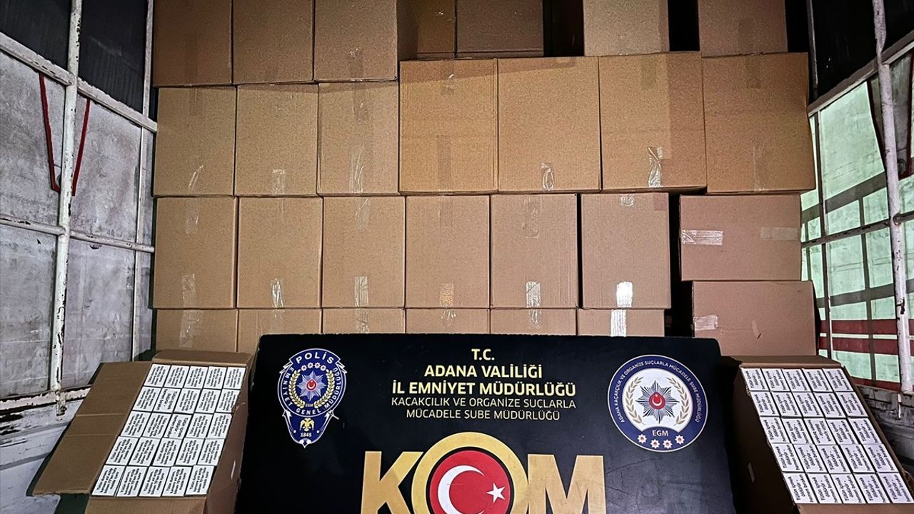 Adana'da 1,5 Milyon Makaron Ele Geçirildi, Sürücü Tutuklandı