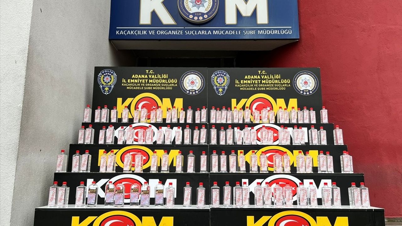 Adana'da 383 Litre Sahte İçki ve 166 Aroma Kiti Ele Geçirildi