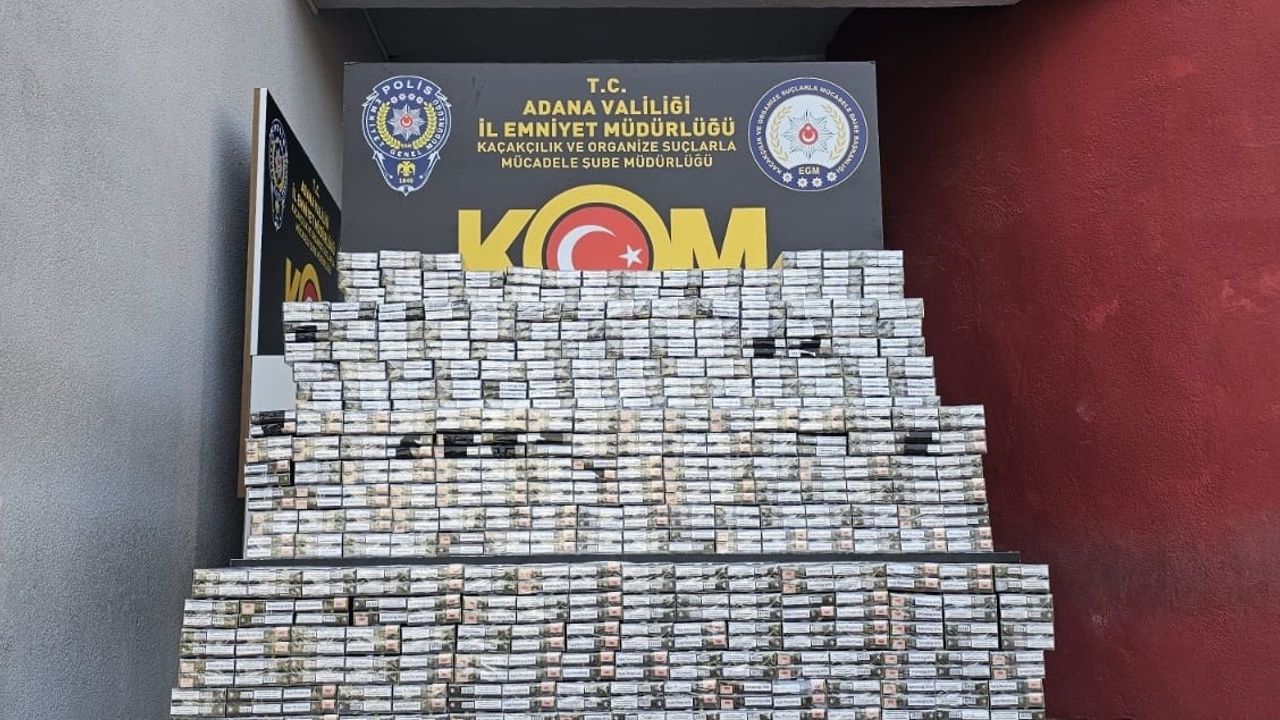 Adana'da 9 Bin Paket Kaçak Sigara Ele Geçirildi