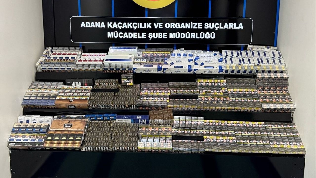 Adana'da Kaçak Sigara Operasyonu: 7 Bin 335 Paket Ele Geçirildi