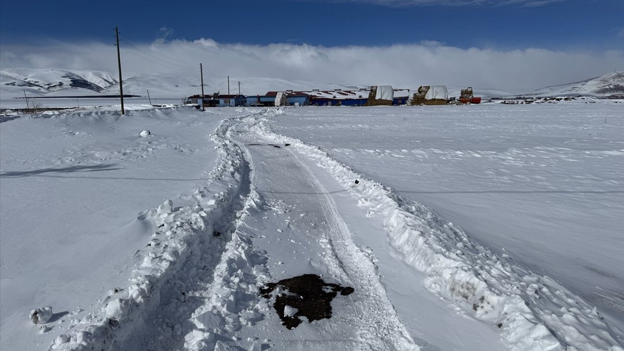 Ardahan'da Kapanan Köy Yollarında Karla Mücadele Çalışmaları Başlatıldı