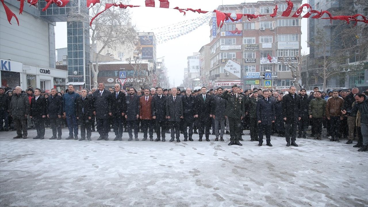 Atatürk'ün Niğde'ye Gelişinin 91. Yıl Dönümü Törenle Kutlandı