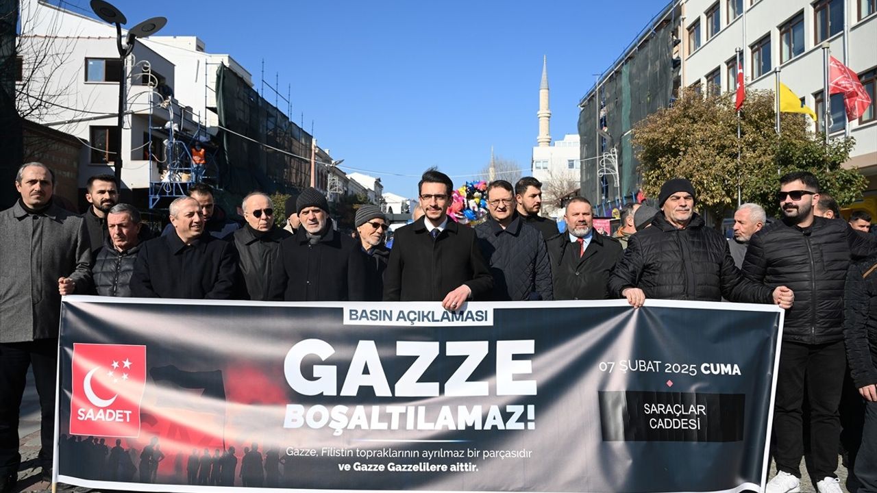 Edirne'de Trump'ın Gazze Planına Protesto Düzenlendi