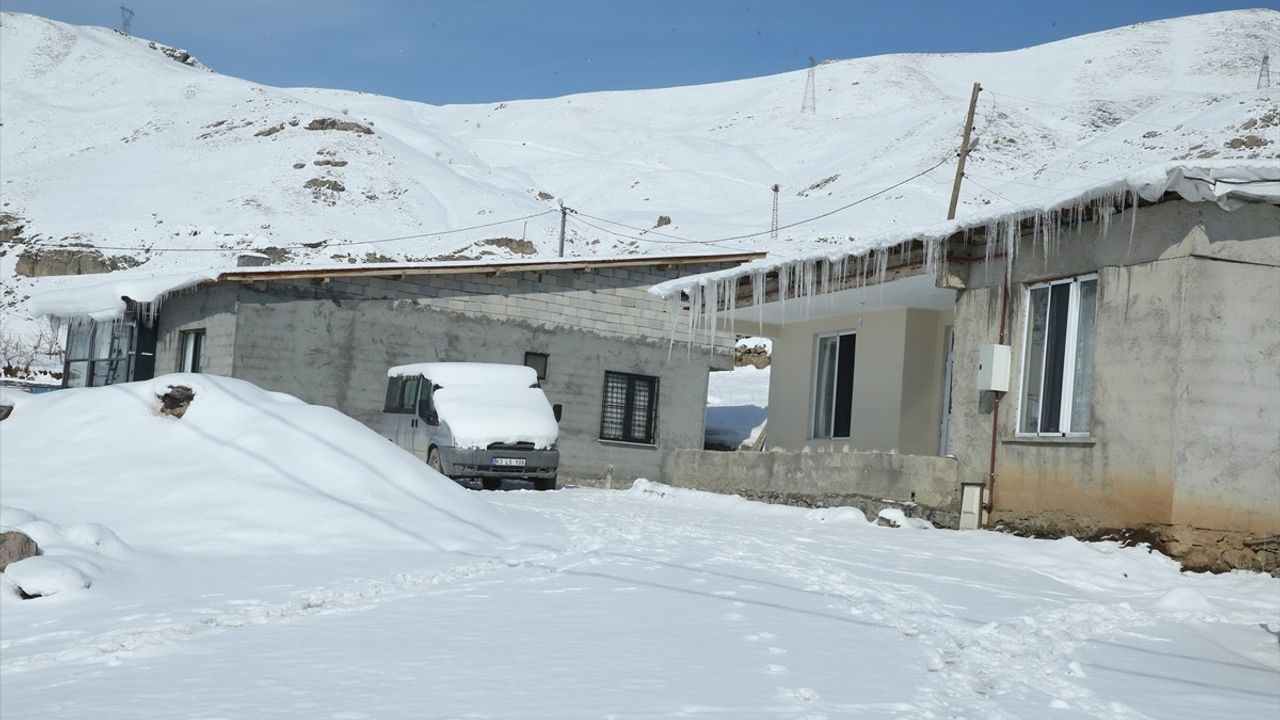 Hakkari'de Kar Yağışı Sonrası Soğuk Hava Etkili Oluyor