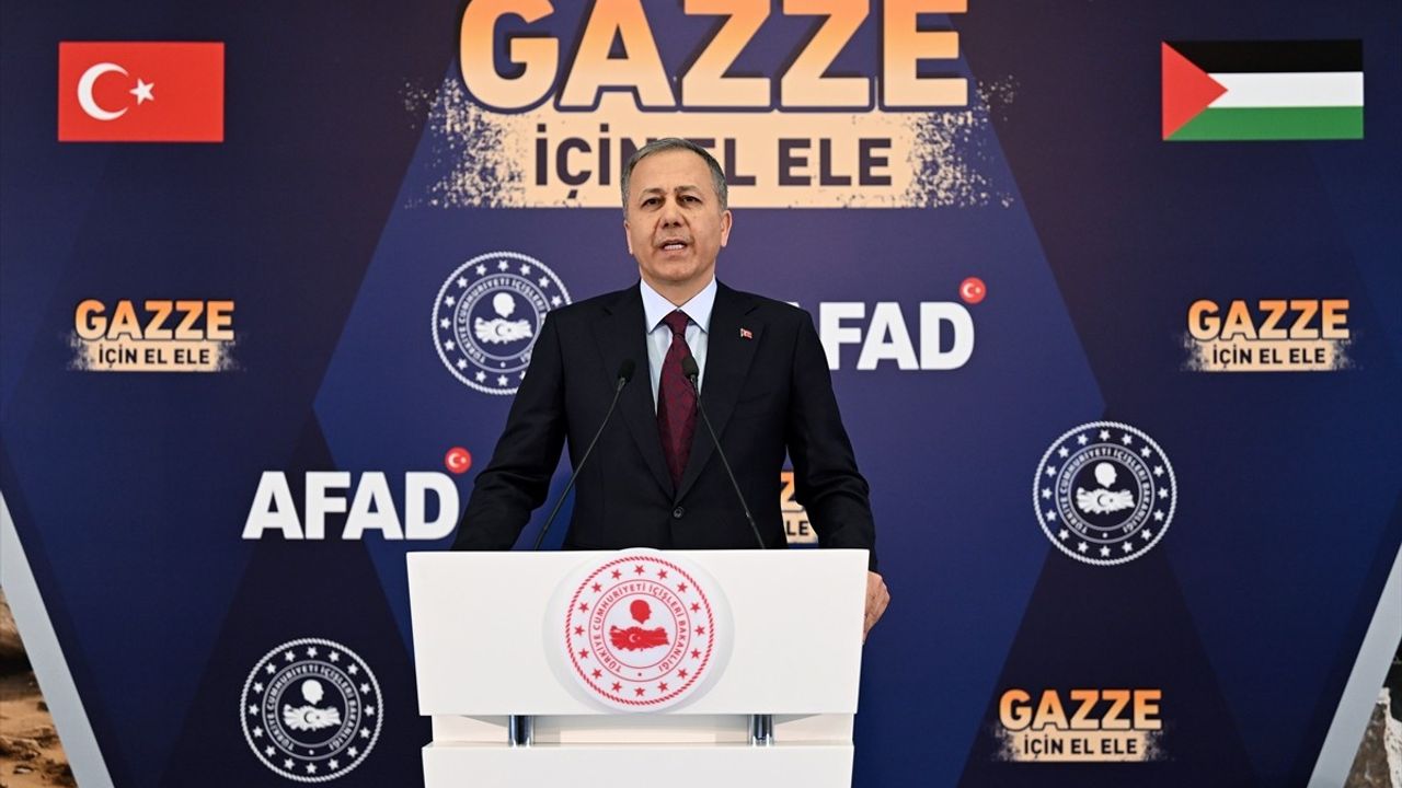 İçişleri Bakanı Yerlikaya, Gazze İçin El Ele Yardım Kampanyasını Tanıttı