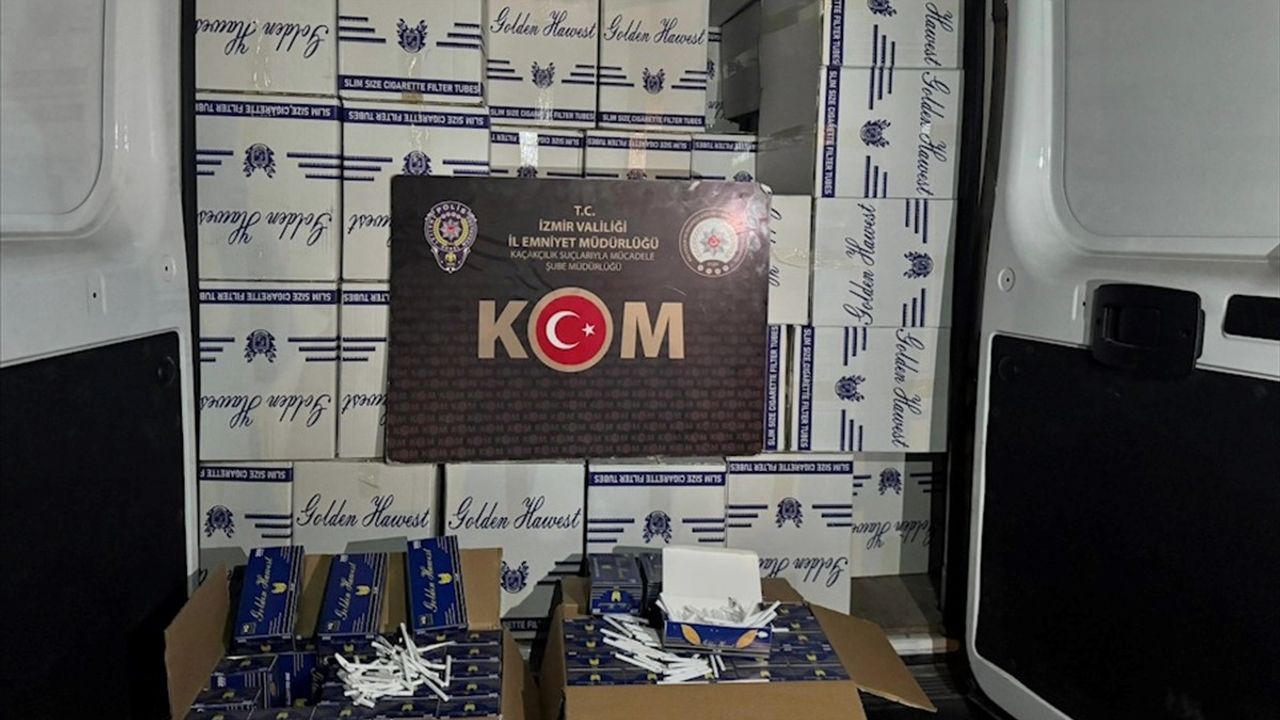 İzmir'de Kaçak Makaron Operasyonu: 7 Milyon 320 Bin Ele Geçirildi