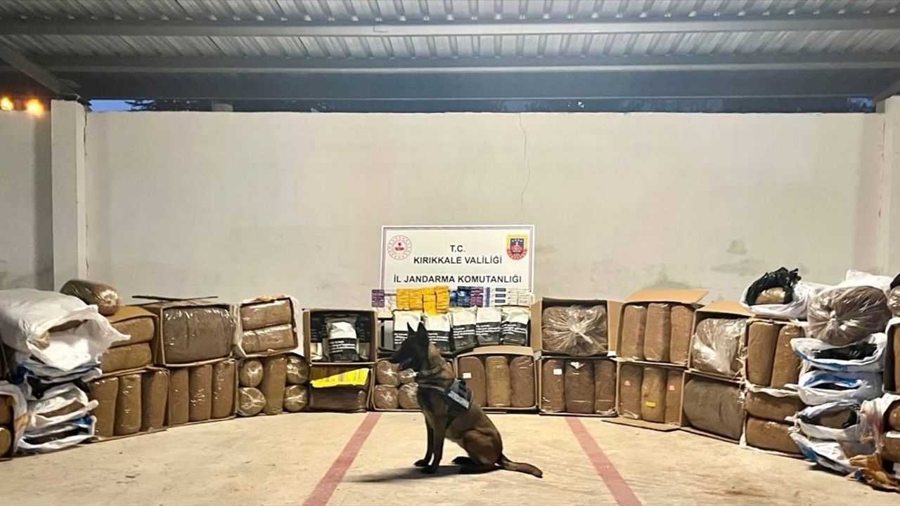 Kırıkkale'de 1 Ton 105 Kilogram Kaçak Tütün ve 909 Paket Sigara Ele Geçirildi
