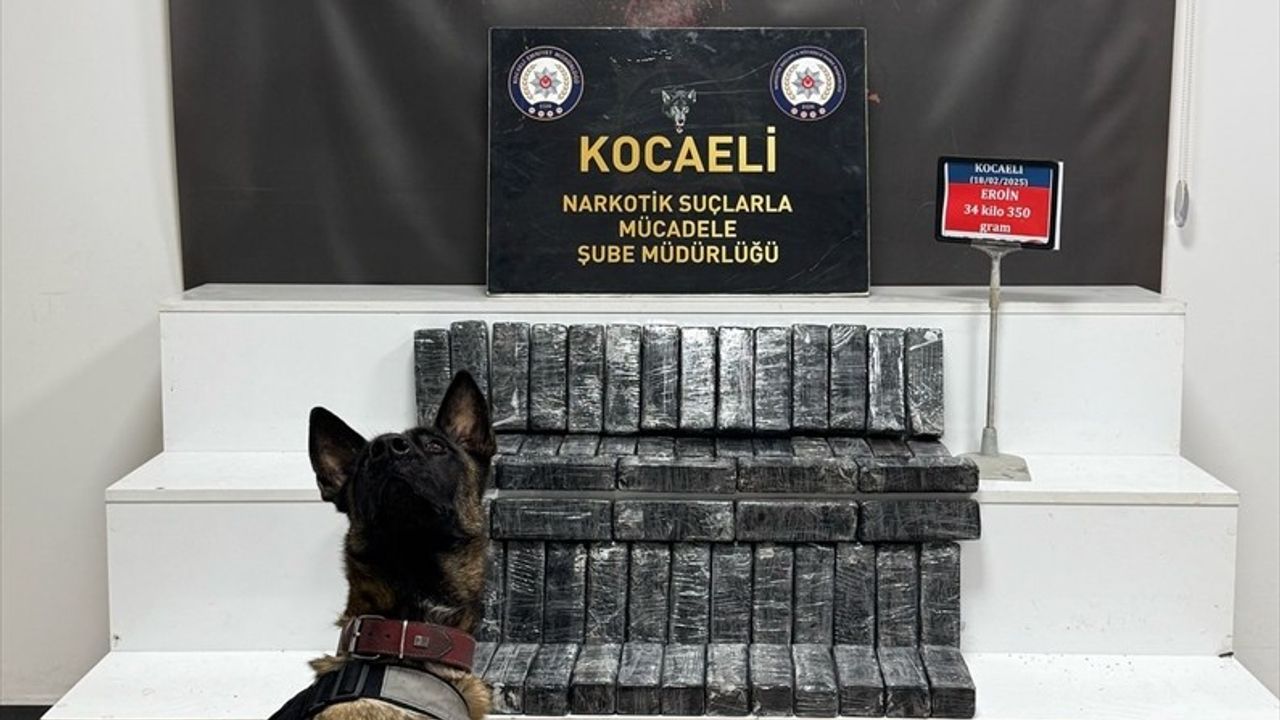 Kocaeli'de Cipin Tamponunda 34 Kilogram Eroin Ele Geçirildi