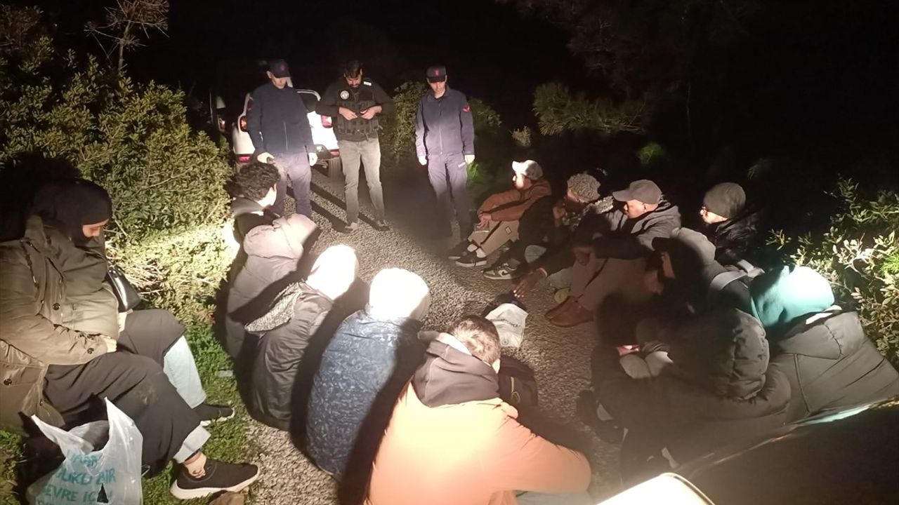 Muğla'nın Bodrum İlçesinde 17 Düzensiz Göçmen Yakalandı