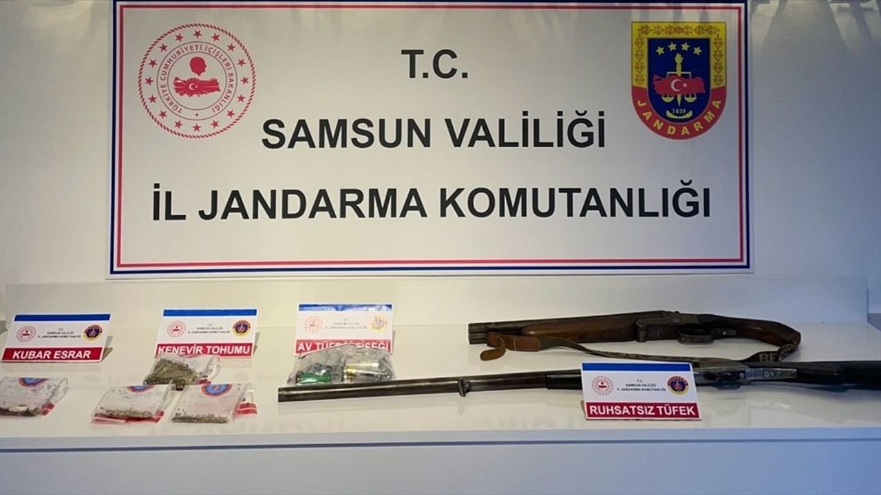 Samsun Bafra'da Silah Kaçakçılığı ve Uyuşturucu Operasyonu: 2 Gözaltı