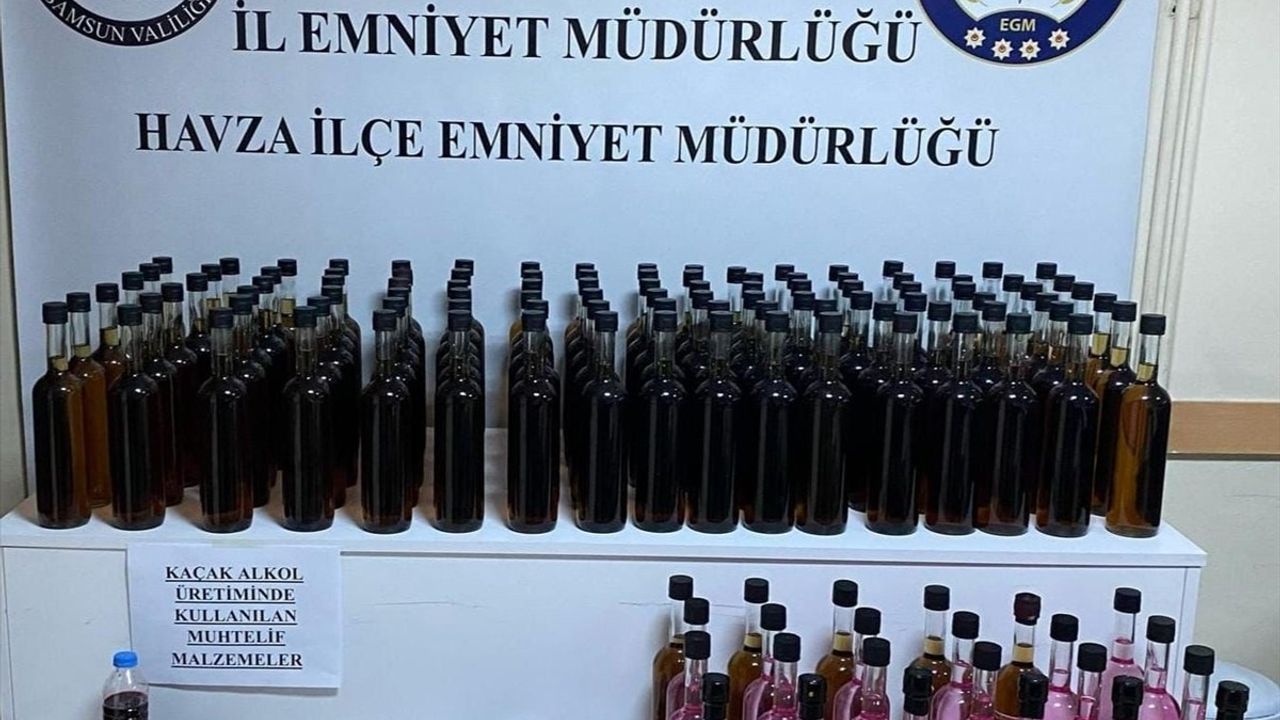 Samsun'da Sahte İçki Operasyonu: 5 Zanlı Gözaltına Alındı