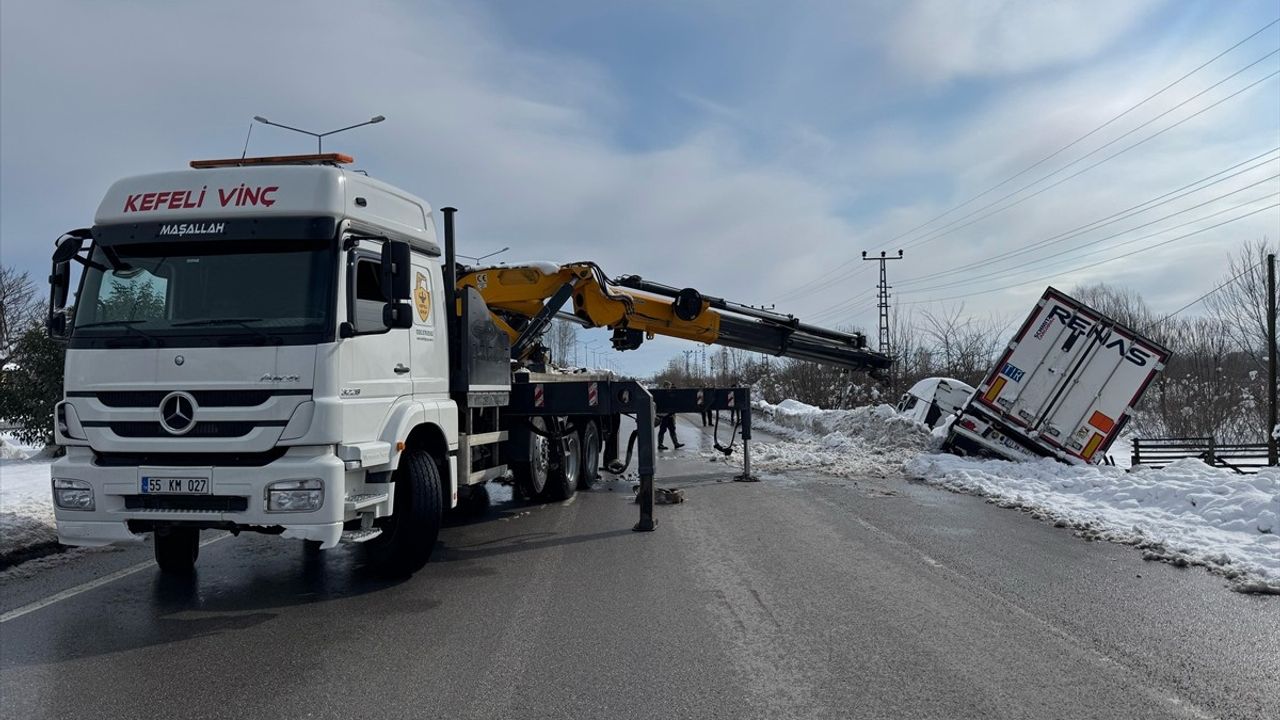 Samsun'un Terme İlçesinde Devrilen Tır Dört Gün Sonra Kurtarıldı