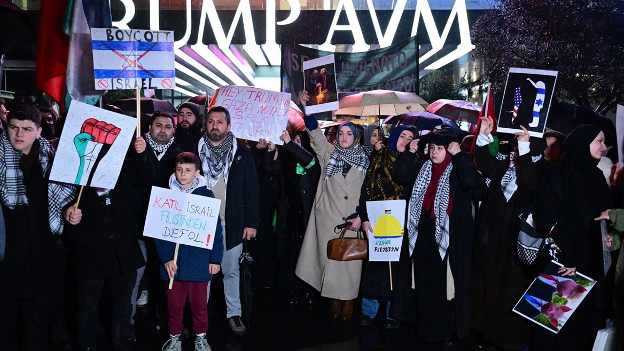 Şişli'de Trump'ın Gazze Planına Protesto