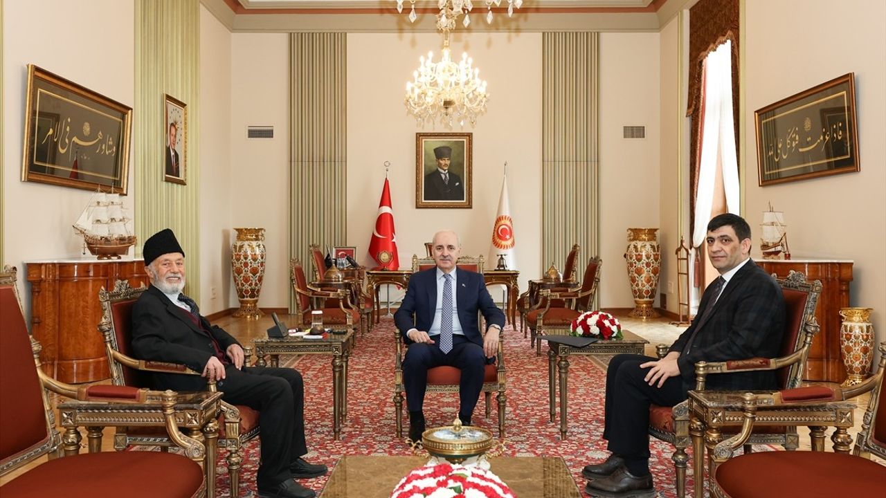 TBMM Başkanı Numan Kurtulmuş, ESAM Genel Başkanı Ertan Yülek'i kabul etti