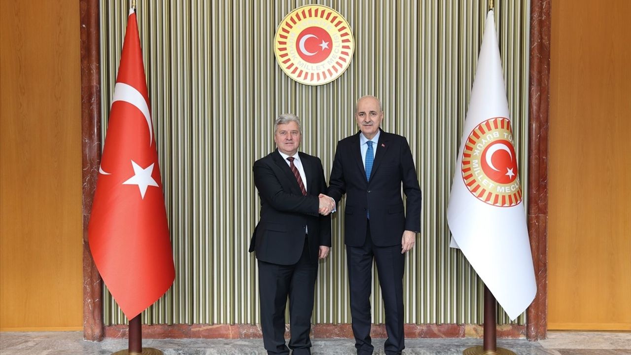 TBMM Başkanı Numan Kurtulmuş, Eski Kuzey Makedonya Cumhurbaşkanı Gjorgi Ivanov ile Görüştü