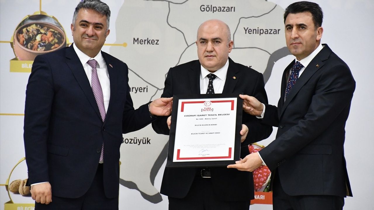TÜRKPATENT Başkanı Durak, Bilecik'in Coğrafi İşaret Belgelerini Takdim Etti
