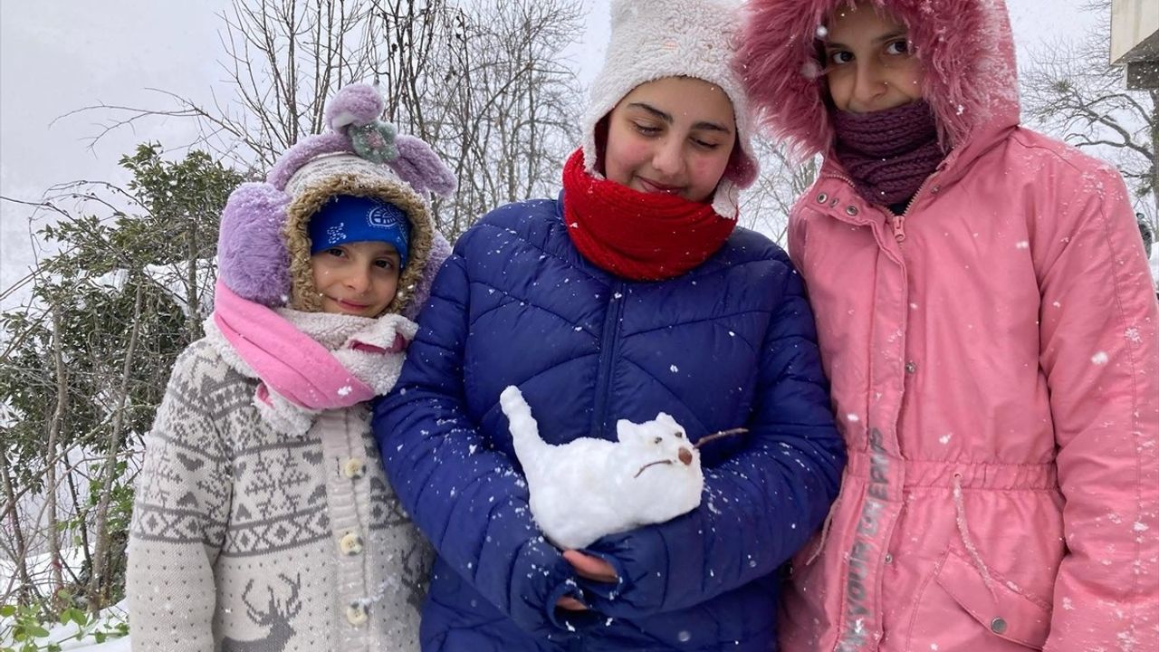 Yomra'da Kardan Adam Yarışması coşkusu