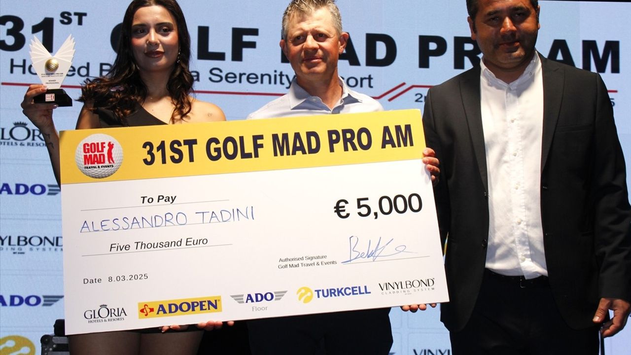 31. Golf Mad Pro-Am Golf Turnuvası'nda İtalyan Golfçü Alessandro Tadini Şampiyon Oldu