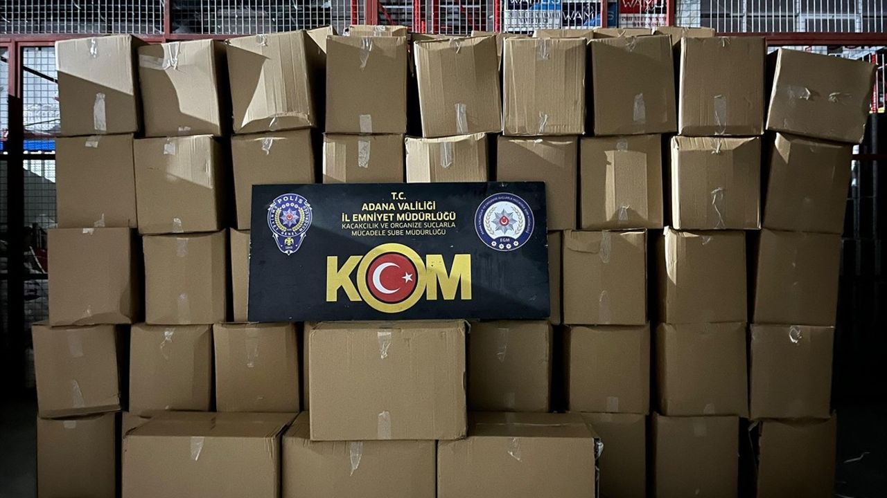 Adana'da 4 Milyon 125 Bin Makaron Ele Geçirildi, 1 Kişi Tutuklandı