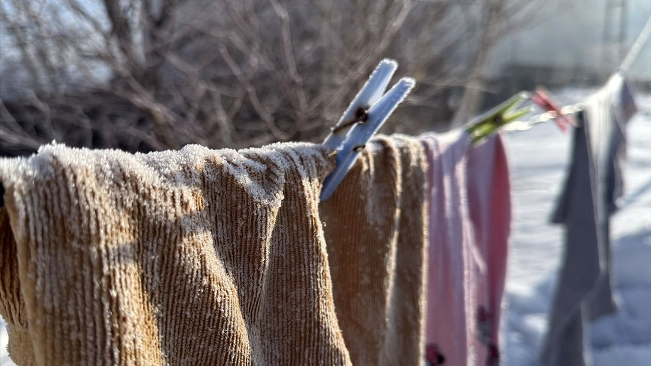 Ardahan'da Soğuk Hava Etkisiyle Sis ve Kırağı Oluştu