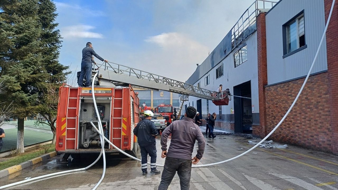 Bolu'daki Orman Ürünleri Fabrikasında Yangın Çıktı, Müdahale Devam Ediyor