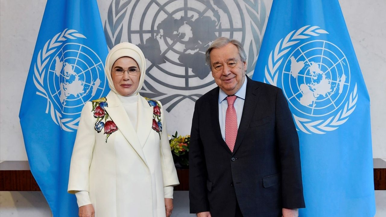 Emine Erdoğan, BM Genel Sekreteri Antonio Guterres ile Görüştü
