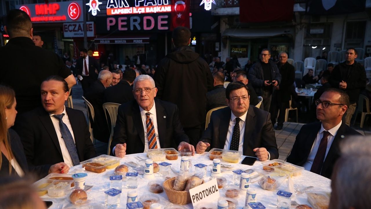 İYİ Parti Genel Başkanı Müsavat Dervişoğlu, Çanakkale'de İftar Programına Katıldı