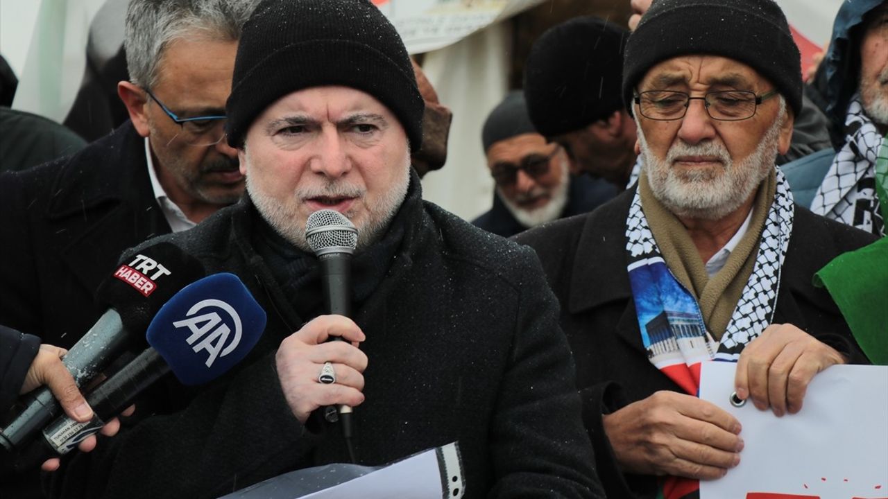 Kayseri'de İsrail'in Gazze Saldırılarına Protesto Düzenlendi