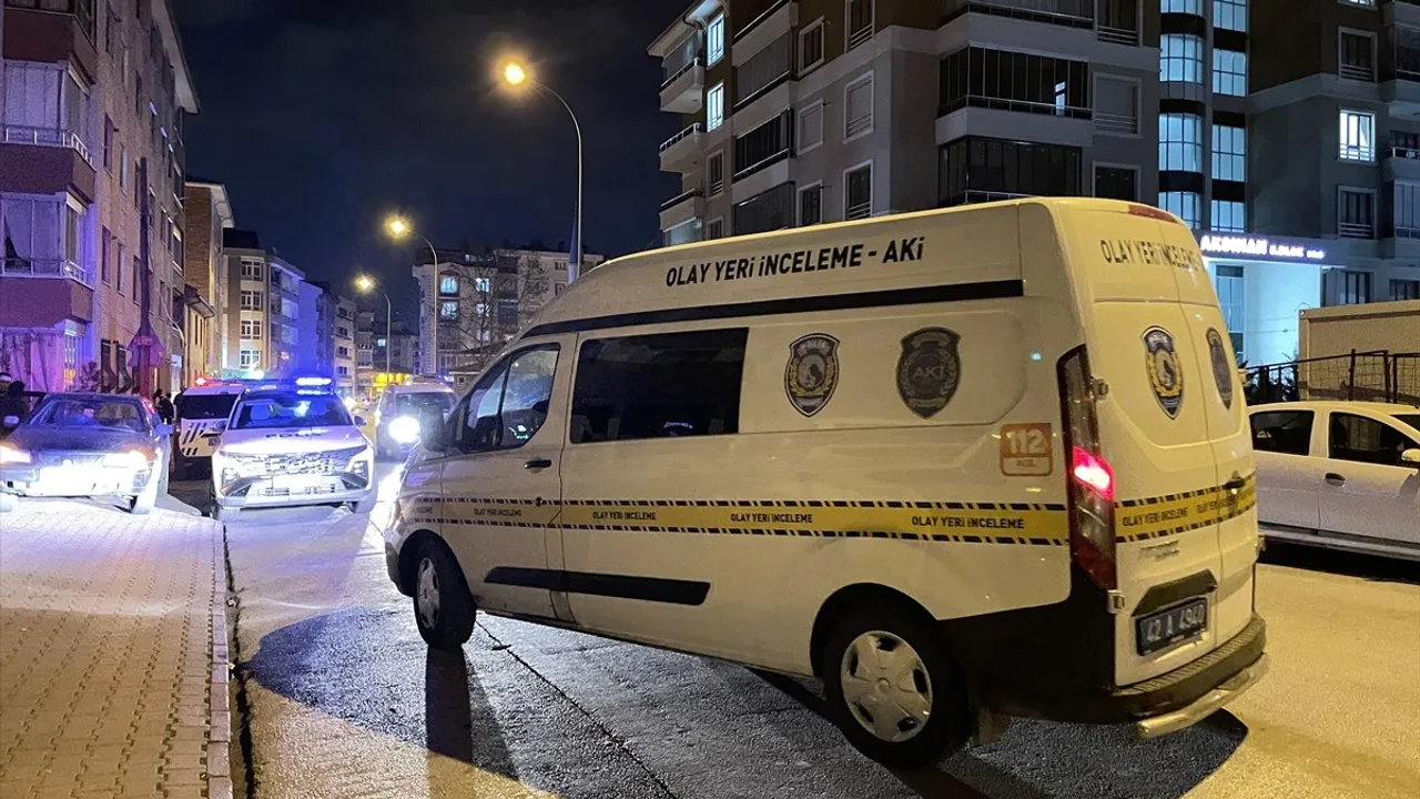 Konya'da Boşanma Aşamasındaki Eşini Öldürüp İntihar Eden Kişi Olay Yeri