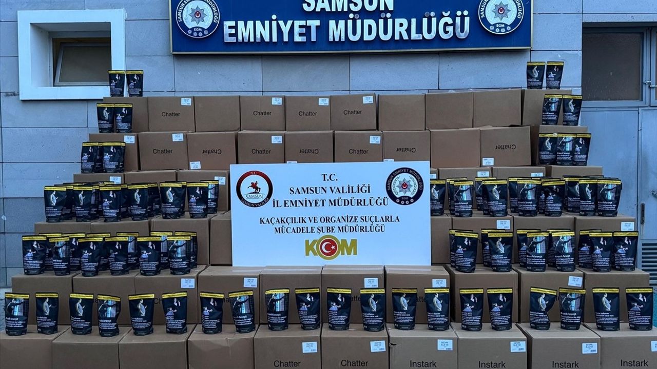 Samsun'da 650 Kilogram Kaçak Tütün Ele Geçirildi