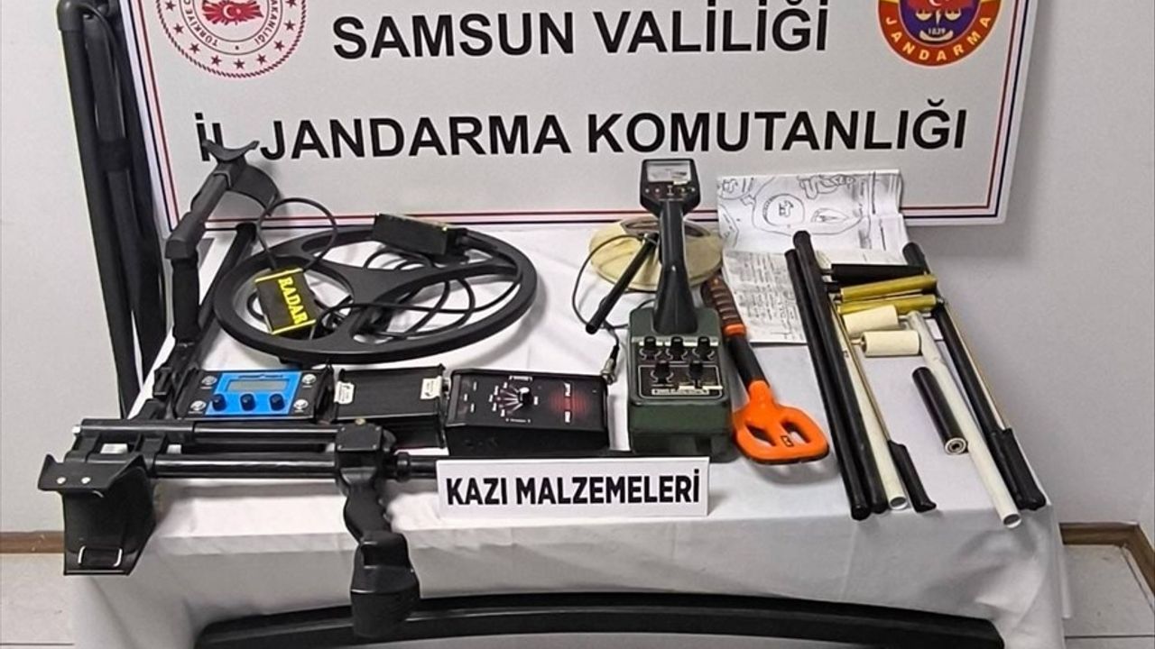 Samsun'da İzinsiz Kazı Yapan 11 Şüpheli Gözaltına Alındı