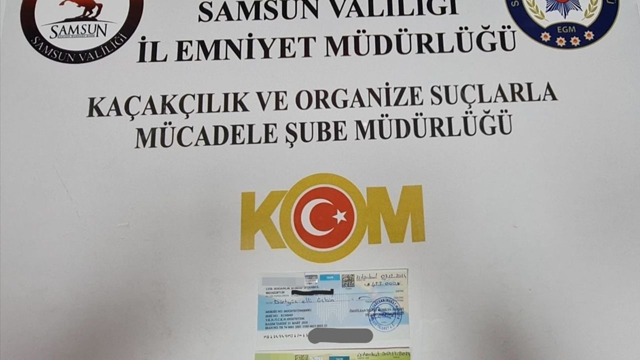 Samsun'da Sahte Çek Operasyonu: İki Şüpheli Gözaltına Alındı