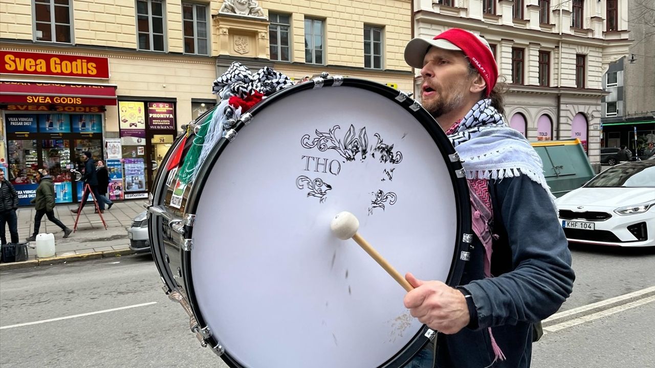 Stockholm'de Trump'ın Gazze Planına Karşı Protesto Düzenlendi