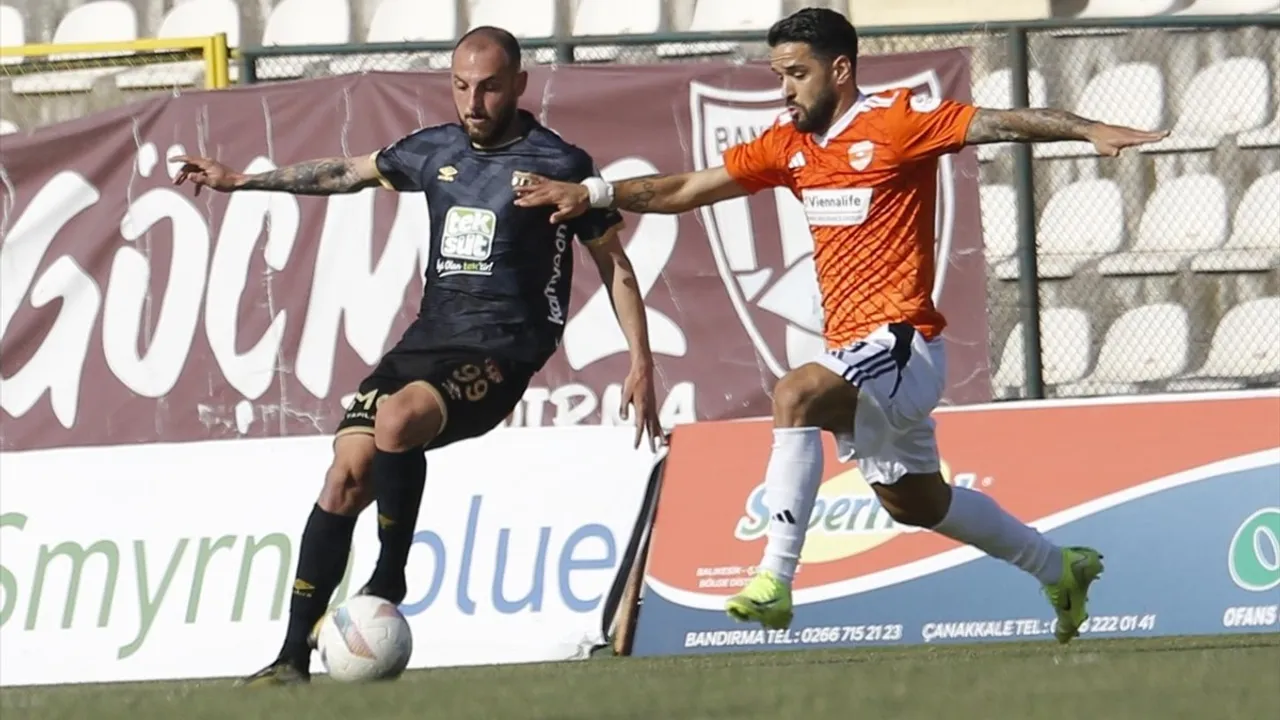 Teksüt Bandırmaspor, Adanaspor'u 1-0 Yenerek Puanını 50'ye Çıkardı