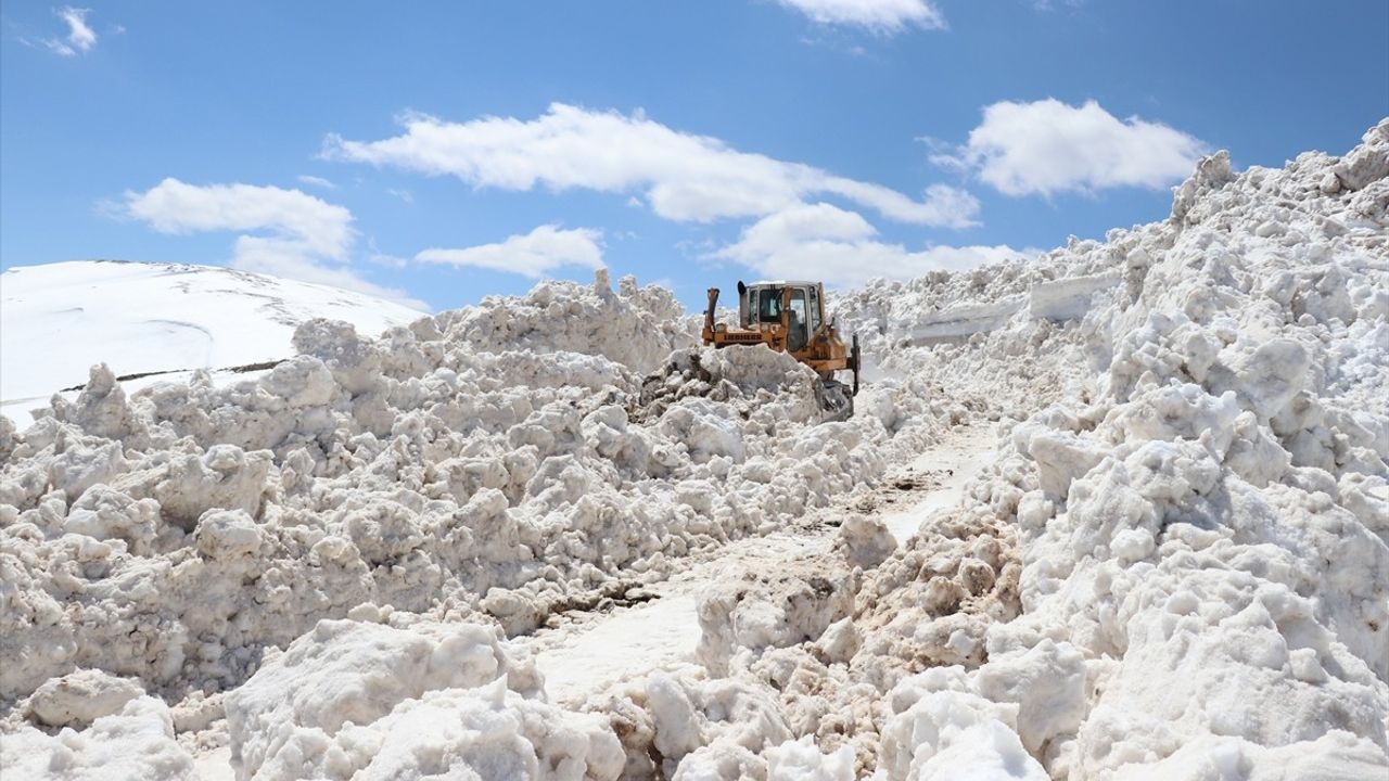 Ağrı'nın Taşlıçay İlçesinde Kışın Kapalı Yollar Açıldı