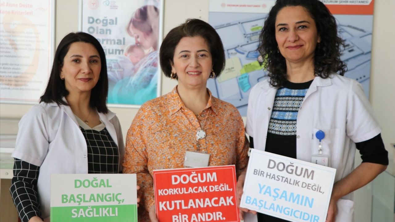 Erzurum Şehir Hastanesi Normal Doğuma Teşvik Etmekte